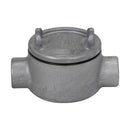 GUAC49 - Eaton Crouse-Hinds Condulet GUA Conduit Outlet Box with Cover 5" Cover Opening Feraloy Iron Alloy C Shape 1-1/4" - Essential Electric Supply