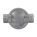 GUAC49 - Eaton Crouse-Hinds Condulet GUA Conduit Outlet Box with Cover 5" Cover Opening Feraloy Iron Alloy C Shape 1-1/4" - Essential Electric Supply