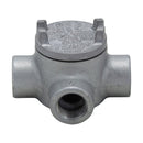 GUAT16 - Crouse-Hinds Feraloy Iron Alloy T-Shape Conduit Outlet Box with Cover, 1/2 Inch Trade Size, NEMA 3, Class I Division 1 - Essential Electric Supply