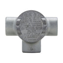 GUAT16 - Crouse-Hinds Feraloy Iron Alloy T-Shape Conduit Outlet Box with Cover, 1/2 Inch Trade Size, NEMA 3, Class I Division 1 - Essential Electric Supply