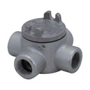 GUAX24 - Crouse-Hinds Conduit Outlet Box 3/4" Trade Size X Shape Feraloy Iron Alloy 2" Cover Opening - Essential Electric Supply