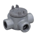 GUAX24 - Crouse-Hinds Conduit Outlet Box 3/4" Trade Size X Shape Feraloy Iron Alloy 2" Cover Opening - Essential Electric Supply