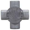 GUAX24 Crouse-Hinds Condulet GUA Conduit Outlet Box X Shape 2" Cover 3/4" Conduits Explosion-Proof - Essential Electric Supply