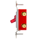 HBL1221PL - Hubbell 20A 120/277V AC Single Pole Industrial Grade Pilot Light Toggle Switch, Back and Side Wired, Red - Essential Electric Supply