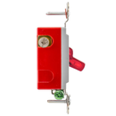HBL1221PL - Hubbell 20A 120/277V AC Single Pole Industrial Grade Pilot Light Toggle Switch, Back and Side Wired, Red - Essential Electric Supply