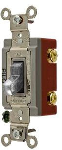 HBL1221PLC Hubbell Extra Heavy Duty Toggle Switch 20A 120/277V Single-Pole Industrial Grade - Essential Electric Supply
