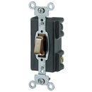HBL1283 - Hubbell 20A 120/277V AC Industrial Grade 3-Way Push Button Switch, Single Pole, Side Wired, UL Listed, Brown - Essential Electric Supply