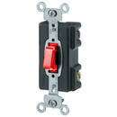 HBL1297 - Hubbell 20A 120VAC Single Pole Pilot Lighted PressSwitch Toggle Switch Red - Essential Electric Supply