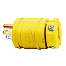 HBL1447 - Hubbell 15A 125V 2-Pole 3-Wire NEMA 5-15P Yellow Straight Blade Male Plug - Essential Electric Supply