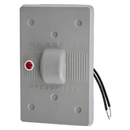 HBL1785 - Hubbell 1-Gang Weatherproof Neoprene Press Switch Plate with 125V Red Pilot Light Gray - Essential Electric Supply