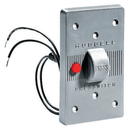 HBL1785 - Hubbell 1-Gang Weatherproof Neoprene Press Switch Plate with 125V Red Pilot Light Gray - Essential Electric Supply