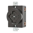 HBL20403 - Hubbell Locking Single Receptacle 30A 600V AC 20A 250V DC 3-Pole 4-Wire Grounding Flush Mount Black - Essential Electric Supply