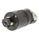 HBL21415B - Hubbell 30/20A 600VAC 250VDC 3-Pole 4-Wire Grounding Industrial Male Locking Plug, Non-NEMA, Screw Terminal, Black/White - Essential Electric Supply