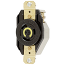 HBL2310 - Hubbell 20A 125V 2-Pole 3-Wire Single Flush Locking Receptacle Nylon Face Screw Mount L5-20R - Essential Electric Supply