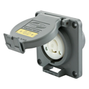 HBL2310SW - Hubbell 20A 125V 2-Pole 3-Wire Watertight Safety-Shroud Twist-Lock Receptacle - Essential Electric Supply
