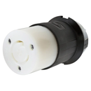 HBL2313 - Hubbell 20A 125V 2-Pole 3-Wire Twist-Lock Female Connector Body, NEMA L5-20R, Black/White Nylon - Essential Electric Supply