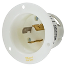 HBL2315 - Hubbell 20A 125V 2-Pole 3-Wire Grounding Flanged Inlet L5-20P Screw Terminal White - Essential Electric Supply