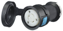 HBL2323SW Hubbell Twist-Lock Locking Devices Female Connector Body 20A 250V 2-Pole 3-Wire NEMA L6-20R Watertight Safety Shroud - Essential Electric Supply