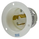 HBL2325 - Hubbell 20A 250VAC 2-Pole 3-Wire Locking Flanged Inlet Screw Mount Nylon - Essential Electric Supply