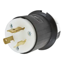 HBL2351 - Hubbell Twist-Lock Insulgrip Locking Male Plug, 20A 600V 2-Pole 3-Wire Grounding, NEMA L9-20P, Screw Terminal, Black/White, Extra Heavy Duty Industrial - Essential Electric Supply