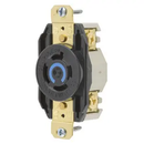 HBL2420 - Hubbell 20A 250V 3-Phase 3-Pole 4-Wire Grounding Twist-Lock Receptacle, NEMA L15-20R, Industrial Grade, Screw Mount, Nylon, Black - Essential Electric Supply