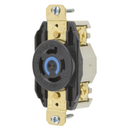 HBL2420 - Hubbell 20A 250V 3-Phase 3-Pole 4-Wire Grounding Twist-Lock Receptacle, NEMA L15-20R, Industrial Grade, Screw Mount, Nylon, Black - Essential Electric Supply
