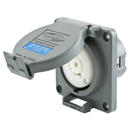 HBL2510SW - Hubbell 20A 120/208V 4-Pole 5-Wire Watertight Safety-Shroud Receptacle NEMA L21-20R - Essential Electric Supply