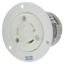 HBL2626 - Hubbell 30A 250V 2-Pole 3-Wire Grounding Flanged Receptacle L6-30R Screw Terminal White - Essential Electric Supply