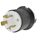 HBL2641 - Hubbell 30A 480V 2-Pole 3-Wire NEMA L8-30P Twist-Lock Male Plug, Insulgrip, Black/White, Pressure Terminal Screws, Indoor Dry Use, UL 498, CSA C22.2 No. 42 - Essential Electric Supply