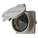 HBL26410 - Hubbell 60A 600V 3-Pole 4-Wire Locking Receptacle Cast Aluminum Short Housing - Essential Electric Supply