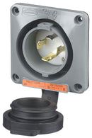 HBL2715SW Hubbell Twist-LockÂ® Flanged Inlet 30A 125/250V 3-Pole 4-Wire NEMA L14-30P Watertight - Essential Electric Supply