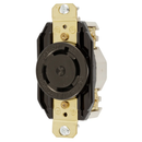 HBL2740 - Hubbell 30A 3-Phase 600V AC 3-Pole 4-Wire Grounding L17-30R Industrial Flush Receptacle Screw Terminal Black - Essential Electric Supply