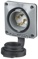 HBL2745SW Hubbell Twist-Lock Flanged Inlet 30A 3-Phase 600V 3-Pole 4-Wire Watertight - Essential Electric Supply