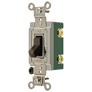 HBL3032 - Hubbell 30 Amp 120/277V AC 2-Pole Brown Toggle Switch, Extra Heavy Duty, Back & Side Wired, UL Listed, Industrial Grade - Essential Electric Supply
