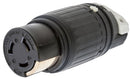 HBL3764C Hubbell Twist-LockÂ® Industrial Locking Connector 50A 250V DC/600V AC 3-Pole 4-Wire - Essential Electric Supply