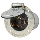 HBL3768 - Hubbell 50A 250V DC/600V AC 3-Pole 4-Wire Metallic Flanged Inlet Screw Mount - Essential Electric Supply