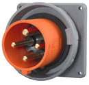 HBL4100B12W Hubbell Industrial IEC Pin and Sleeve Device Male Flanged Inlet 100A 125/250V 3-Pole 4-Wire Watertight - Essential Electric Supply