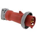 HBL4100P7W - Hubbell Pin and Sleeve Plug, 100A, 3P4W, 480V, 3-Phase, Watertight, Industrial Grade, IEC 60309, Non-NEMA, Cord Mount, Red - Essential Electric Supply
