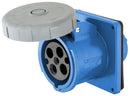 HBL4100R9W Hubbell Industrial IEC Pin and Sleeve Female Receptacle 100A 250V 3-Phase 3-Pole 4-Wire Watertight - Essential Electric Supply