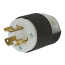 HBL4570C - Hubbell 15A 250V 2-Pole 3-Wire Grounding Twist-Lock Plug Insulgrip Cord Mount Black/White - Essential Electric Supply