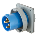 HBL460B9W - Hubbell 60A 3-Phase 250V 3-Pole 4-Wire Flanged Inlet, Watertight, IEC Pin and Sleeve, Industrial Grade - Essential Electric Supply