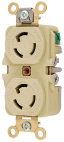 HBL4700I Hubbell Twist-LockÂ® Industrial Duplex Receptacle 15A 125V 2-Pole 3-Wire NEMA L5-15R - Essential Electric Supply