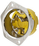 HBL47CM16 Hubbell Twist-Lock Marine Grade Flanged Inlet 15A 125V 2-Pole 3-Wire - Essential Electric Supply