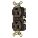 HBL5242 - Hubbell 15A 125V 2-Pole 3-Wire Grounding Duplex Receptacle Brown Extra Heavy Duty - Essential Electric Supply