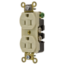 HBL5252I - Hubbell 15A 125V 2-Pole 3-Wire Grounding Straight Blade Duplex Receptacle Ivory - Essential Electric Supply
