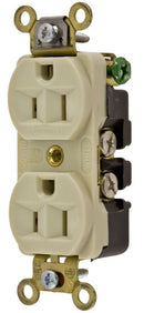 HBL5252I Hubbell Straight Blade Devices Duplex Receptacle 2-Pole 3-Wire 15A 125V Industrial-Grade - Essential Electric Supply