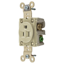 HBL5261I - Hubbell 15A 125V 2-Pole 3-Wire Grounding Industrial Grade Straight Blade Receptacle Ivory - Essential Electric Supply