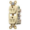 HBL5262I - Hubbell 15A 125V 2-Pole 3-Wire Duplex Straight Blade Receptacle Ivory - Essential Electric Supply