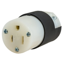 HBL5269C - Hubbell 15A 125V 2-Pole 3-Wire Straight Blade Connector, Insulgrip Heavy Duty, NEMA 5-15R, Screw Terminal, Black/White - Essential Electric Supply