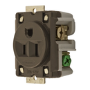 HBL5284 - Hubbell 15A 125V 2-Pole 3-Wire Panel Mount Single Receptacle NEMA 5-15R Brown - Essential Electric Supply